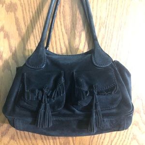 Desmo Suede Shoulder Bag